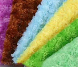 Vải Velboa vân hoa hồng